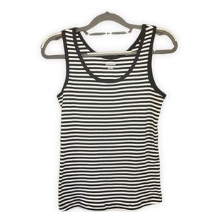 St John’s Bay, tank top, blue and white stripes, size large (L)